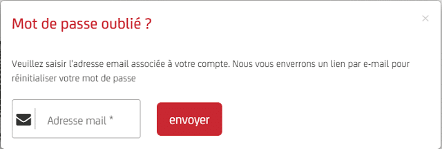 mot de passe mynexity perdu