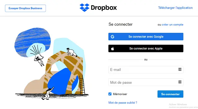dropbox connexion