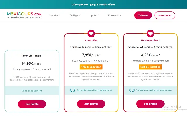 formules maxicours