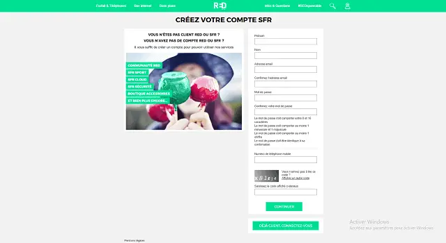 Creer Compte Sfr Red