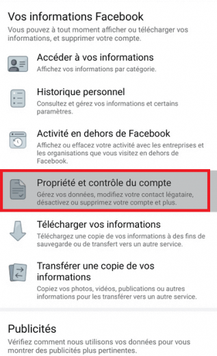Supprimer Compte Facebook Smartphone