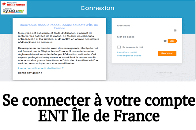 Se Connecter Ent Ile De France